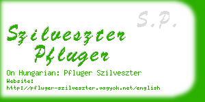 szilveszter pfluger business card